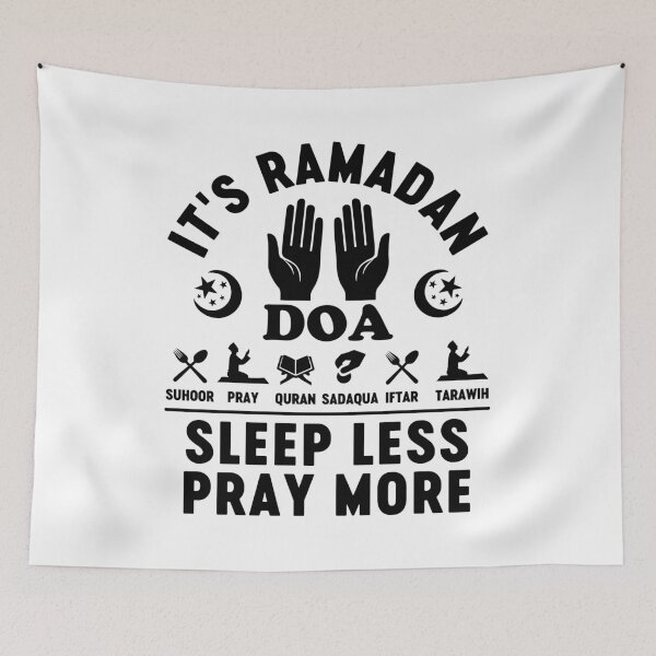 Item preview, It's Ramadan Sleep Less Pray More Funny Islamic Quote Praying Prayer Religious Ramadan Kareem designed and sold by gunaone-design.