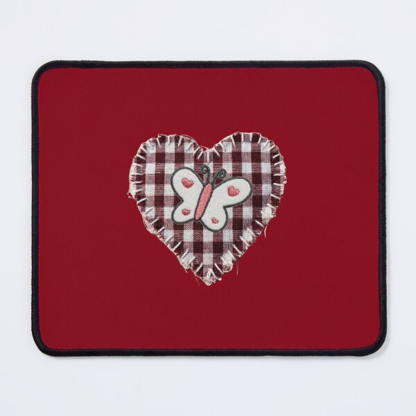 Item preview, Gingham Heart Butterfly Country Heart Rustic Charm. designed and sold by winterdaisyflower.