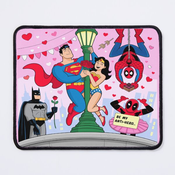 Item preview, Superhero Valentine's Romance | DC Marvel Crossover Fan Art designed and sold by Midnight Veil Designs.