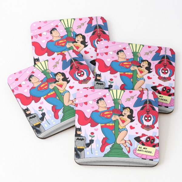 Item preview, Superhero Valentine's Romance | DC Marvel Crossover Fan Art designed and sold by Midnight Veil Designs.