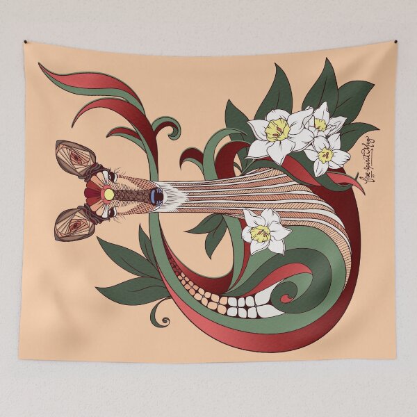 Item preview, Deer Spirit Animal with Daffodils designed and sold by Free-Spirit-Meg.