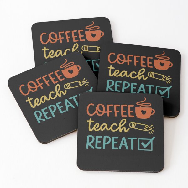 Item preview, Coffee Teach Repeat Funny Teacher Life Coffee Addict designed and sold by gunaone-design.