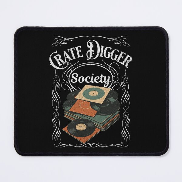 Item preview, Crate Digger Society — Retro Stacked Vinyl Label designed and sold by Nacho Average Designs.