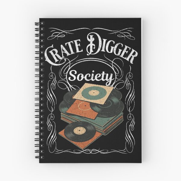 Item preview, Crate Digger Society — Retro Stacked Vinyl Label designed and sold by Nacho Average Designs.