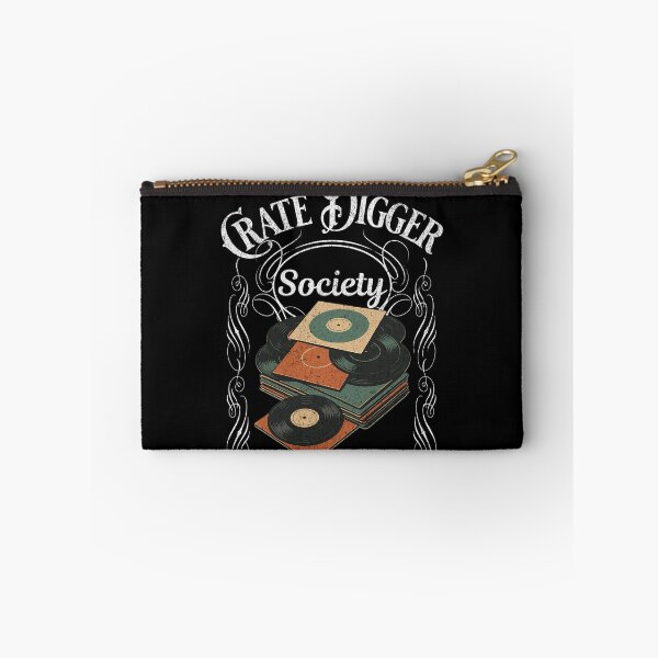 Item preview, Crate Digger Society — Retro Stacked Vinyl Label designed and sold by Nacho Average Designs.