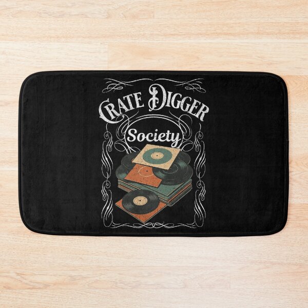 Item preview, Crate Digger Society — Retro Stacked Vinyl Label designed and sold by Nacho Average Designs.