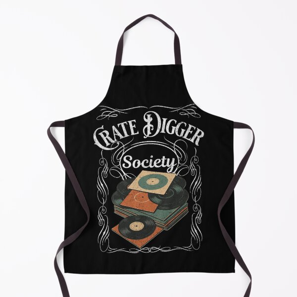 Item preview, Crate Digger Society — Retro Stacked Vinyl Label designed and sold by Nacho Average Designs.
