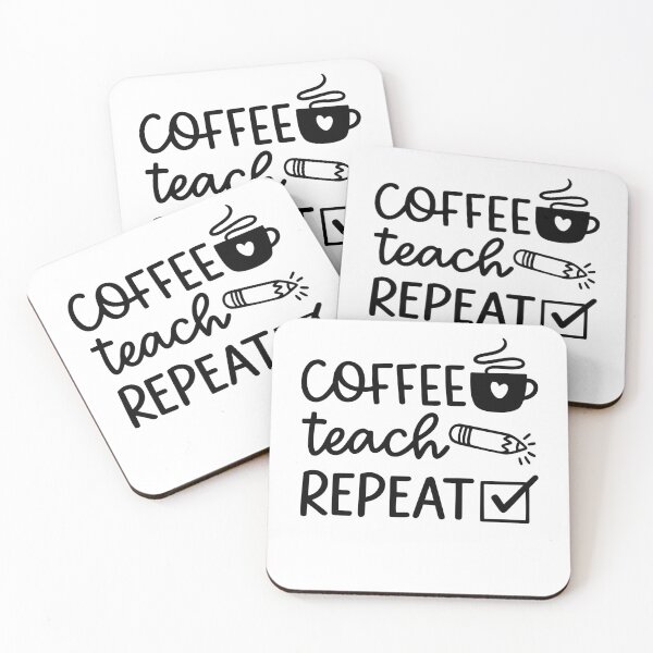 Item preview, Coffee Teach Repeat Funny Teacher Life Coffee Lover designed and sold by gunaone-design.