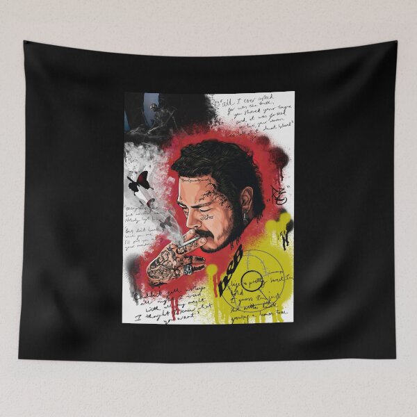 Item preview, Post Malone – Live Retro Rockstar Collage designed and sold by pevapaz.