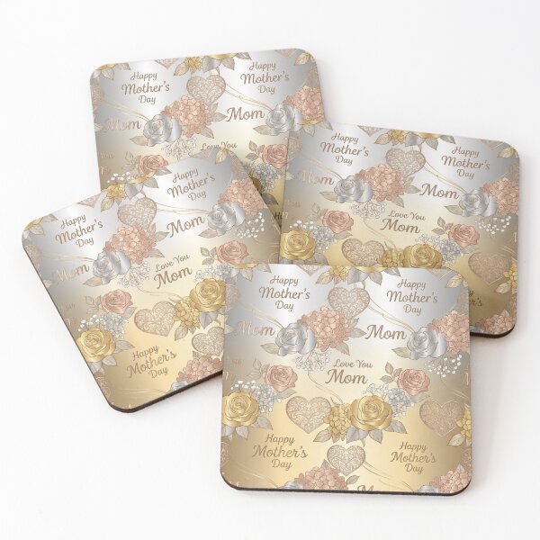 Item preview, Ornate Gold and Silver Mother's Day Hydrangea Pattern designed and sold by DGtaLrtcom.