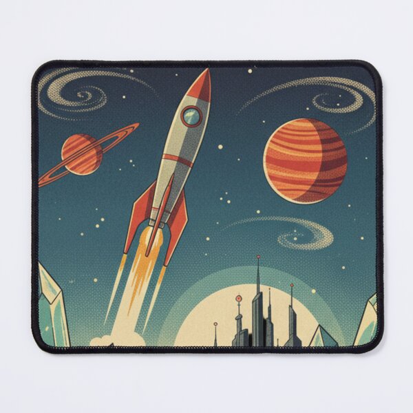 Item preview, Vintage Retro Space Tourism Poster - Lunar & Martian Adventures designed and sold by TSE DESIGN.