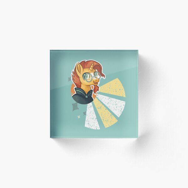 Sunburst Vintage Cutie mark Acrylic Block