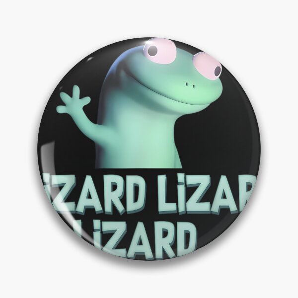 Item preview,  Weirdcore Animal Lizard Lizard Lizard - Derpy Lizard Button designed and sold by TDess.