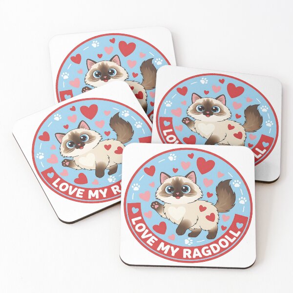 Item preview, Cute Ragdoll Cat Graphic – Fluffy Blue‑Eyed Ragdoll Illustration designed and sold by Muzgle.