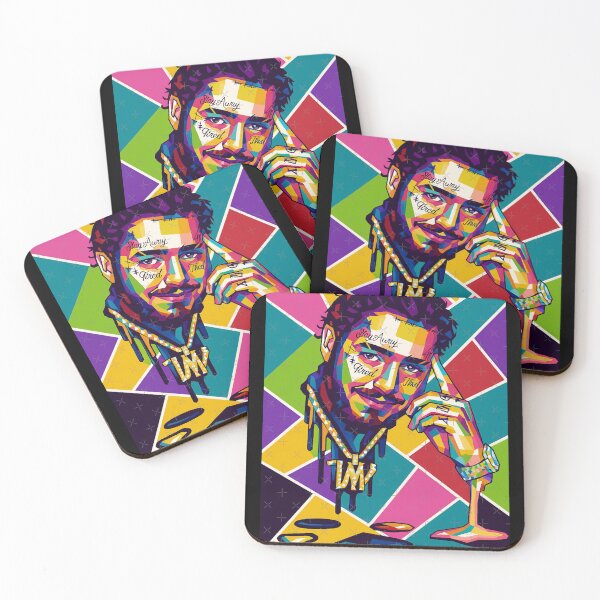 Item preview, Post Malone – Live Retro Rockstar Collage designed and sold by pevapaz.