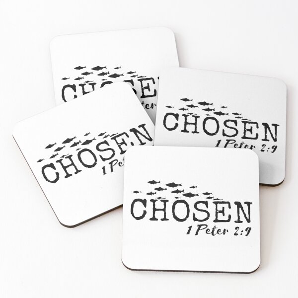 Item preview, Chosen – 1 Peter 2:9 Christian Typography - Black Design designed and sold by MoriaStore.