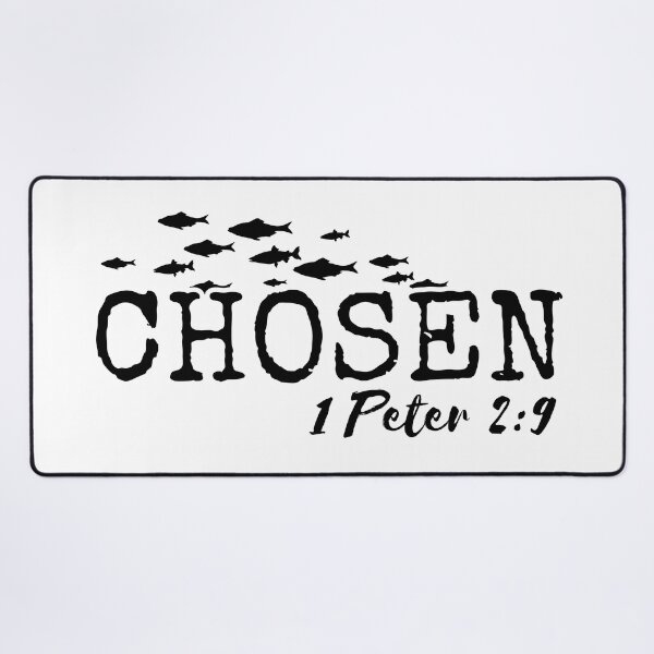 Item preview, Chosen – 1 Peter 2:9 Christian Typography - Black Design designed and sold by MoriaStore.