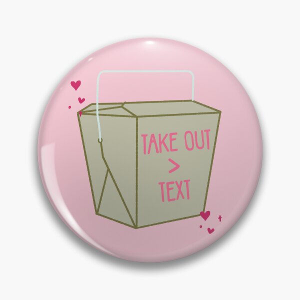 Item preview, Take Out Over Text Funny Valentine Art | Cute Food Humor Illustration designed and sold by SweetButSnarky.