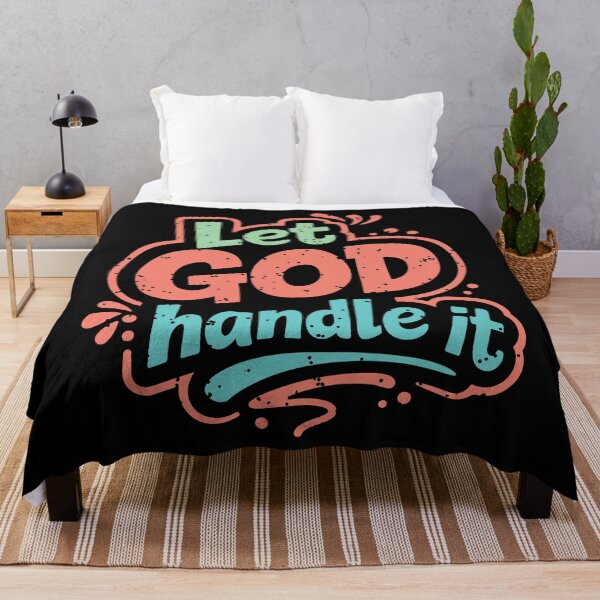 Item preview, Let God Handle It – Christian Trust & Surrender Quote designed and sold by Verse & Vibes.