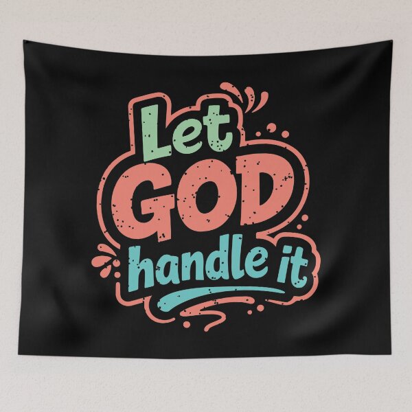 Item preview, Let God Handle It – Christian Trust & Surrender Quote designed and sold by Verse & Vibes.