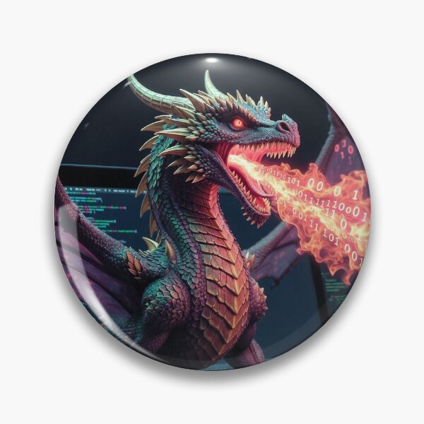 Item preview, Code Dragon Fury – Digital Fire Vibes designed and sold by CoquetteLunaCo.
