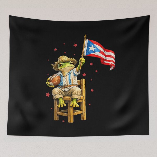 Item preview, Coquí Frog Football Fan with Puerto Rico Flag T-Shirt designed and sold by CcConsultingS.