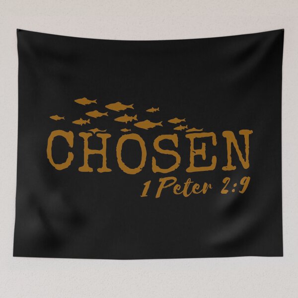 Item preview, Chosen – 1 Peter 2:9 Christian Typography - Brown Design designed and sold by MoriaStore.