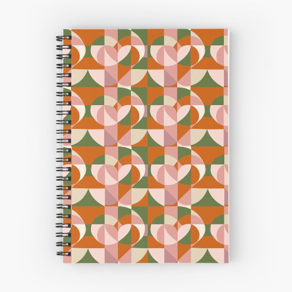 Item preview, seamless pattern bauhaus geometry, abstract heart suggested through intersecting circles and squares, balanced grid system, modern valentine abstraction, flat vector designed and sold by CreativebyTKK.
