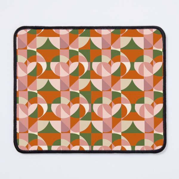 Item preview, seamless pattern bauhaus geometry, abstract heart suggested through intersecting circles and squares, balanced grid system, modern valentine abstraction, flat vector designed and sold by CreativebyTKK.