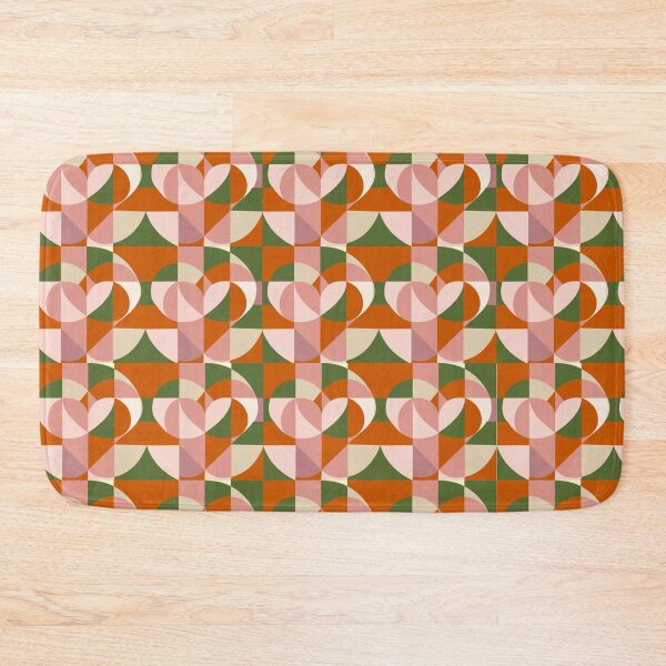 Item preview, seamless pattern bauhaus geometry, abstract heart suggested through intersecting circles and squares, balanced grid system, modern valentine abstraction, flat vector designed and sold by CreativebyTKK.