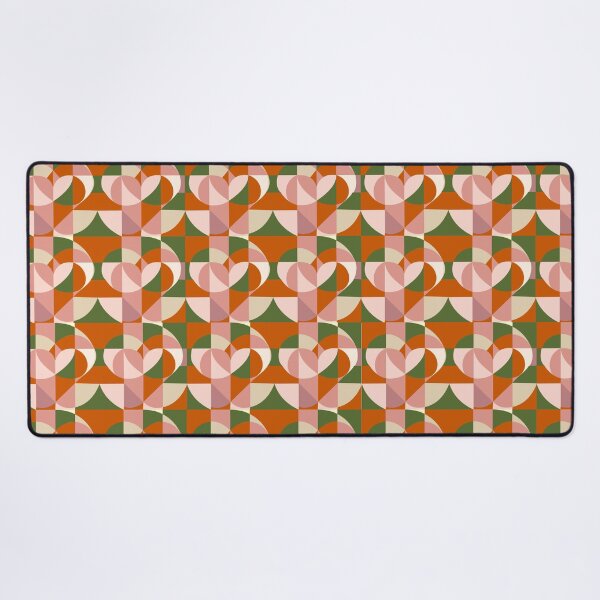 Item preview, seamless pattern bauhaus geometry, abstract heart suggested through intersecting circles and squares, balanced grid system, modern valentine abstraction, flat vector designed and sold by CreativebyTKK.