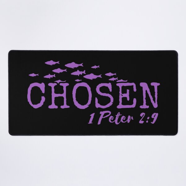 Item preview, Chosen – 1 Peter 2:9 Christian Typography - Purple Design designed and sold by MoriaStore.