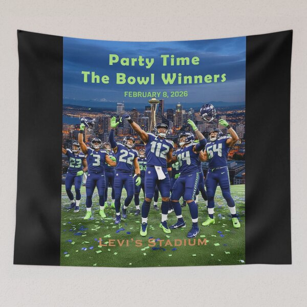 Item preview, PARTY TIME - THE BOWL WINNERS - February 8, 2026 designed and sold by DBM Photo Art 1.
