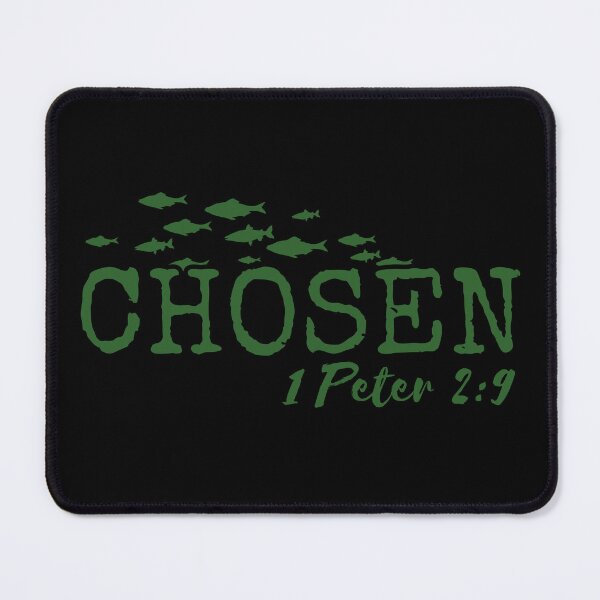 Item preview, Chosen – 1 Peter 2:9 Christian Typography - Green Design designed and sold by MoriaStore.
