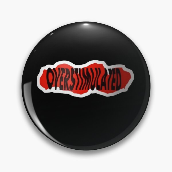 Item preview, Red Overstimulated Wavy Sticker designed and sold by FestivityFinds.