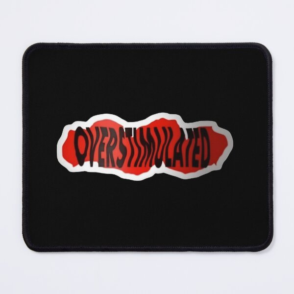 Item preview, Red Overstimulated Wavy Sticker designed and sold by FestivityFinds.