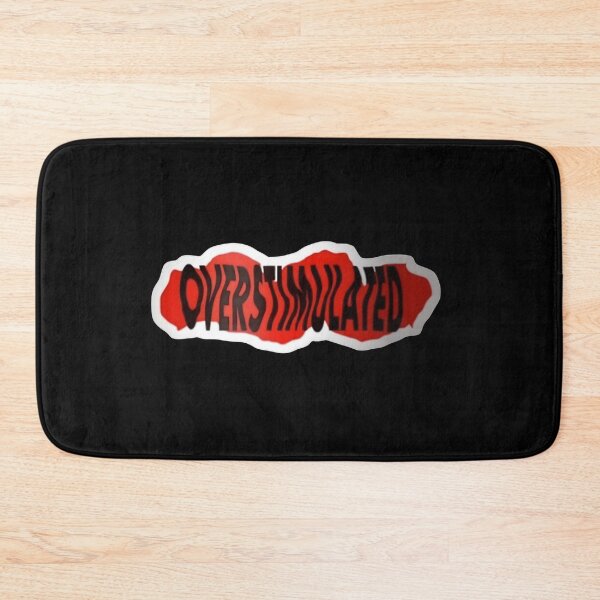 Item preview, Red Overstimulated Wavy Sticker designed and sold by FestivityFinds.