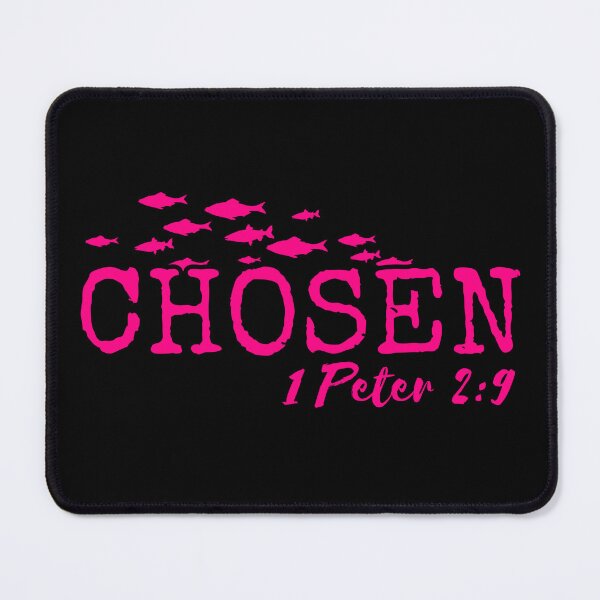 Item preview, Chosen – 1 Peter 2:9 Christian Typography - Pink Design designed and sold by MoriaStore.