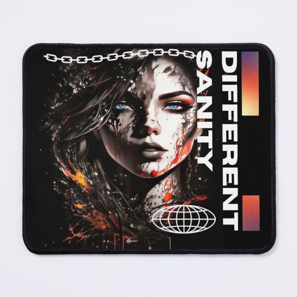 Item preview, Glitch Sanity Streetwear - Edgy Cyberpunk Girl Portrait designed and sold by SantoRichio.
