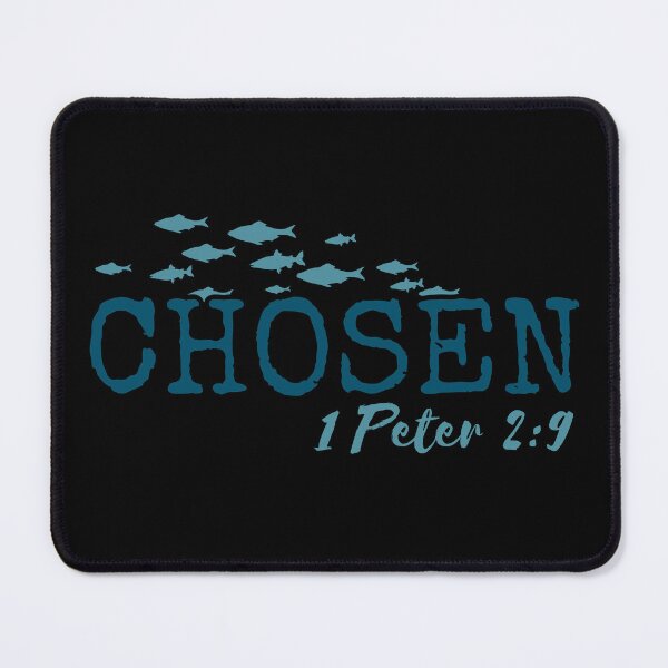 Item preview, Chosen – 1 Peter 2:9 Christian Typography - Blue Design designed and sold by MoriaStore.