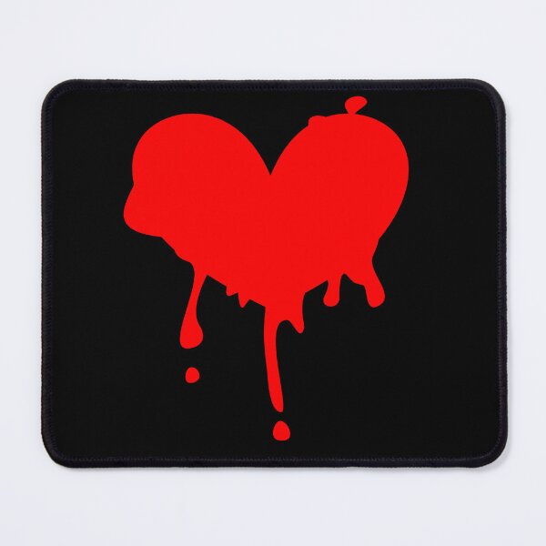 Item preview, Minimalist Dripping Blood Heart Shape Silhouette Isolated designed and sold by RS4you.