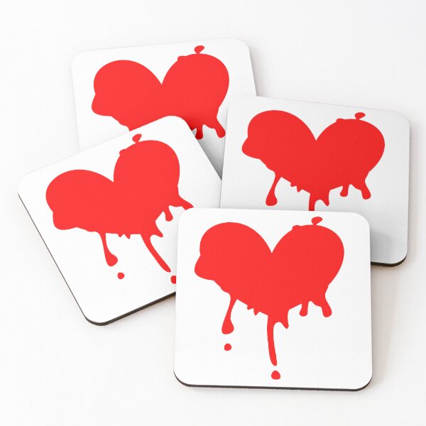 Item preview, Minimalist Dripping Blood Heart Shape Silhouette Isolated designed and sold by RS4you.