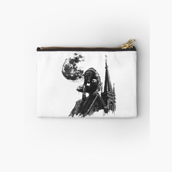 Item preview, Gothic Werewolf on Church Roof – Full Moon Horror Art designed and sold by inkoutninja.