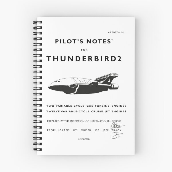 Item preview, Pilot'S Notes For Thunderbird designed and sold by NaazProjects.