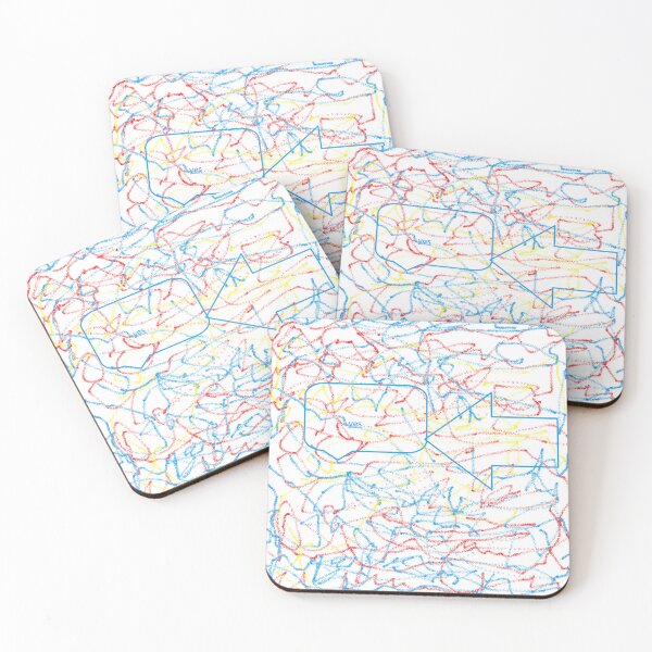 Item preview, Labyrinth of Thoughts: Primary and Energetic Abstract Composition designed and sold by Tommandjerry.