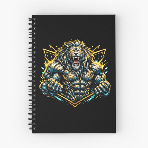 Item preview, Neon Roaring Lion – Cyber Fantasy Illustration designed and sold by wanado.