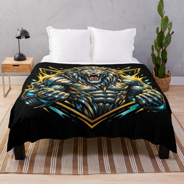 Item preview, Neon Roaring Lion – Cyber Fantasy Illustration designed and sold by wanado.