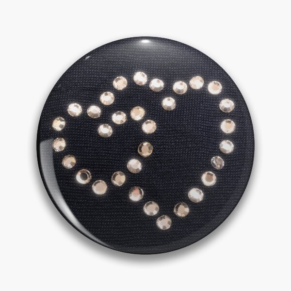 Item preview,  Rhinestone Heart on Dark Fabric, y2k Stickers, Kawaii Stickers. designed and sold by winterdaisyflower.