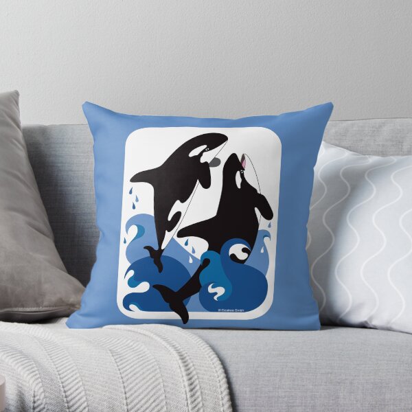 Orca Whale #3 Throw Pillow