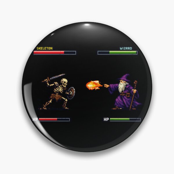 Item preview, Skeleton vs Wizard Retro Indie Fight Scene designed and sold by optimusprime39.